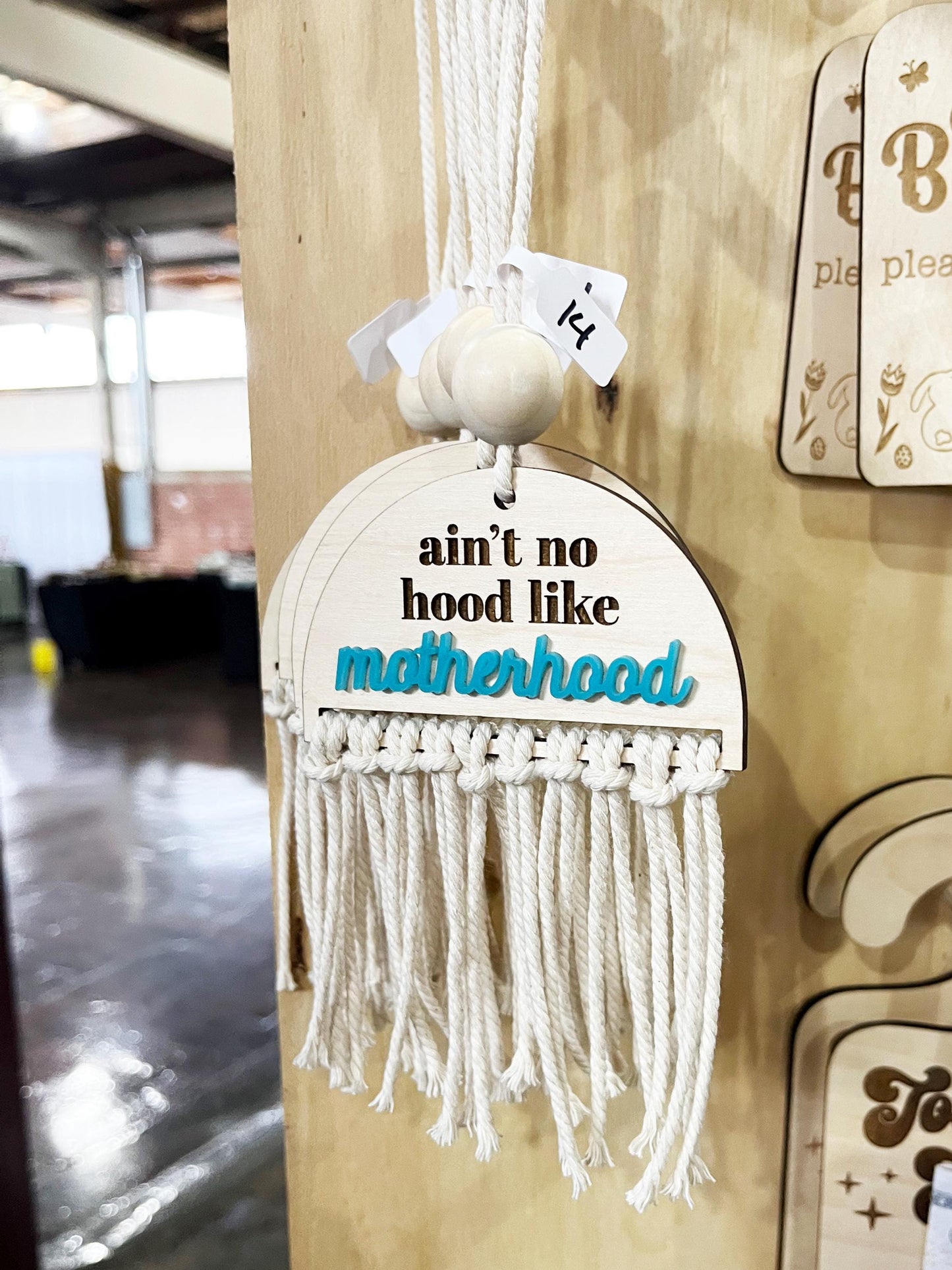 Boho Motherhood Rearview Mirror Ornament