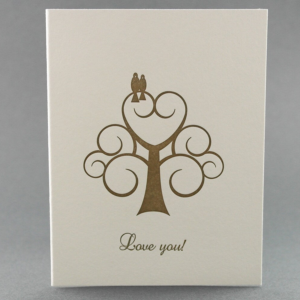 Letterpress Card - A2 - Love you!
