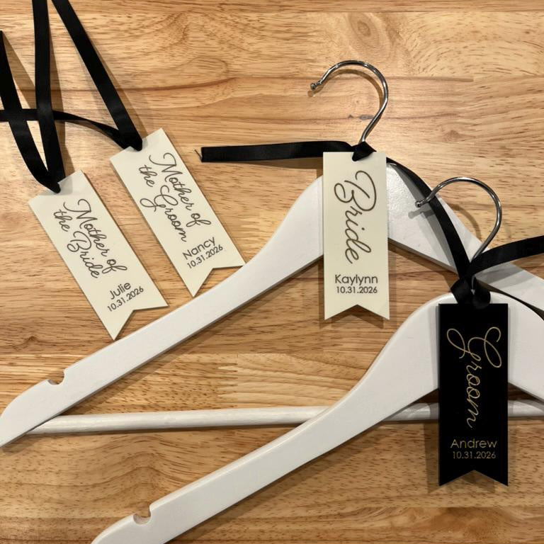 Personalized Acrylic Wedding Tags: Bridal Party Gifts