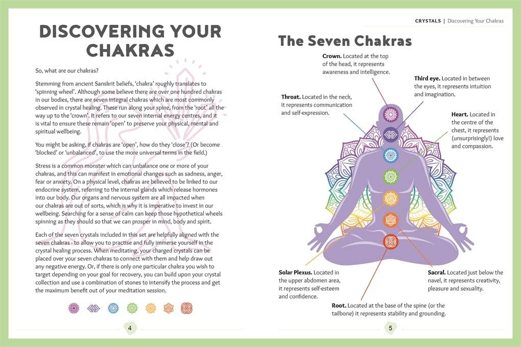 Crystals: Chakra Healing Crystals Set and Guidebook