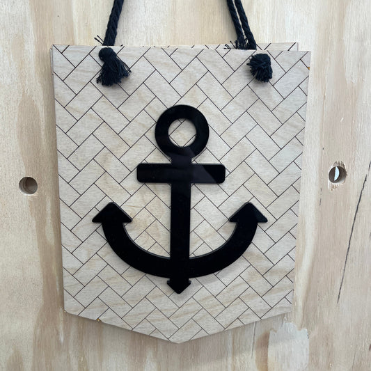 Nautical Anchor Wood Sign
