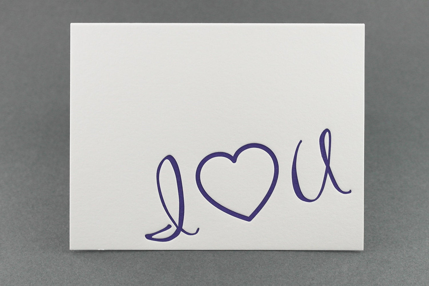 I Heart U - Letterpress Card