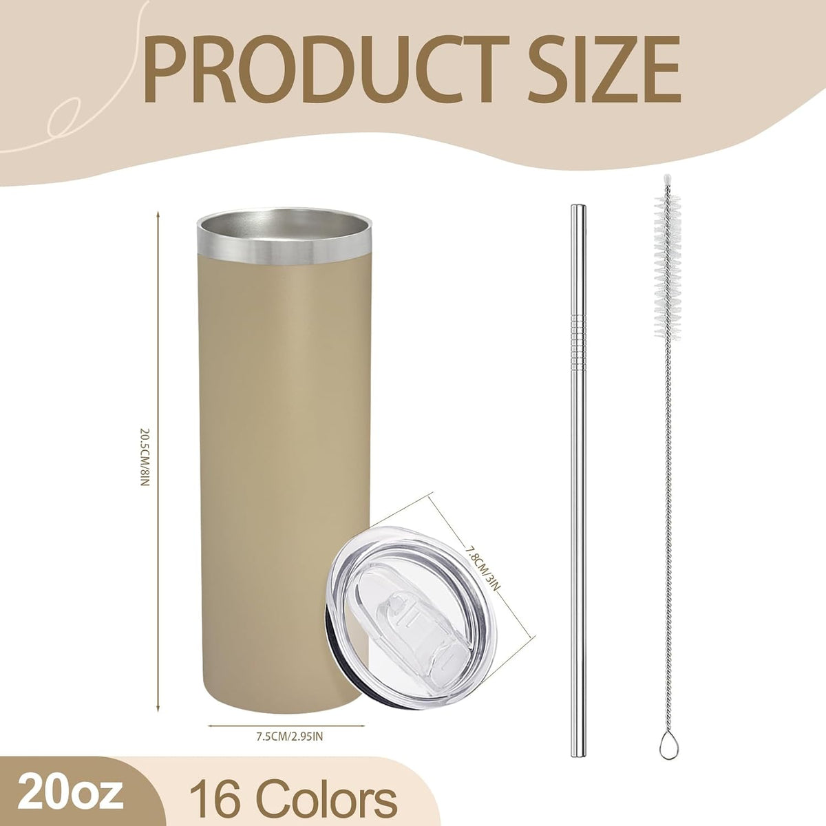 Custom 20 oz Skinny Tumbler