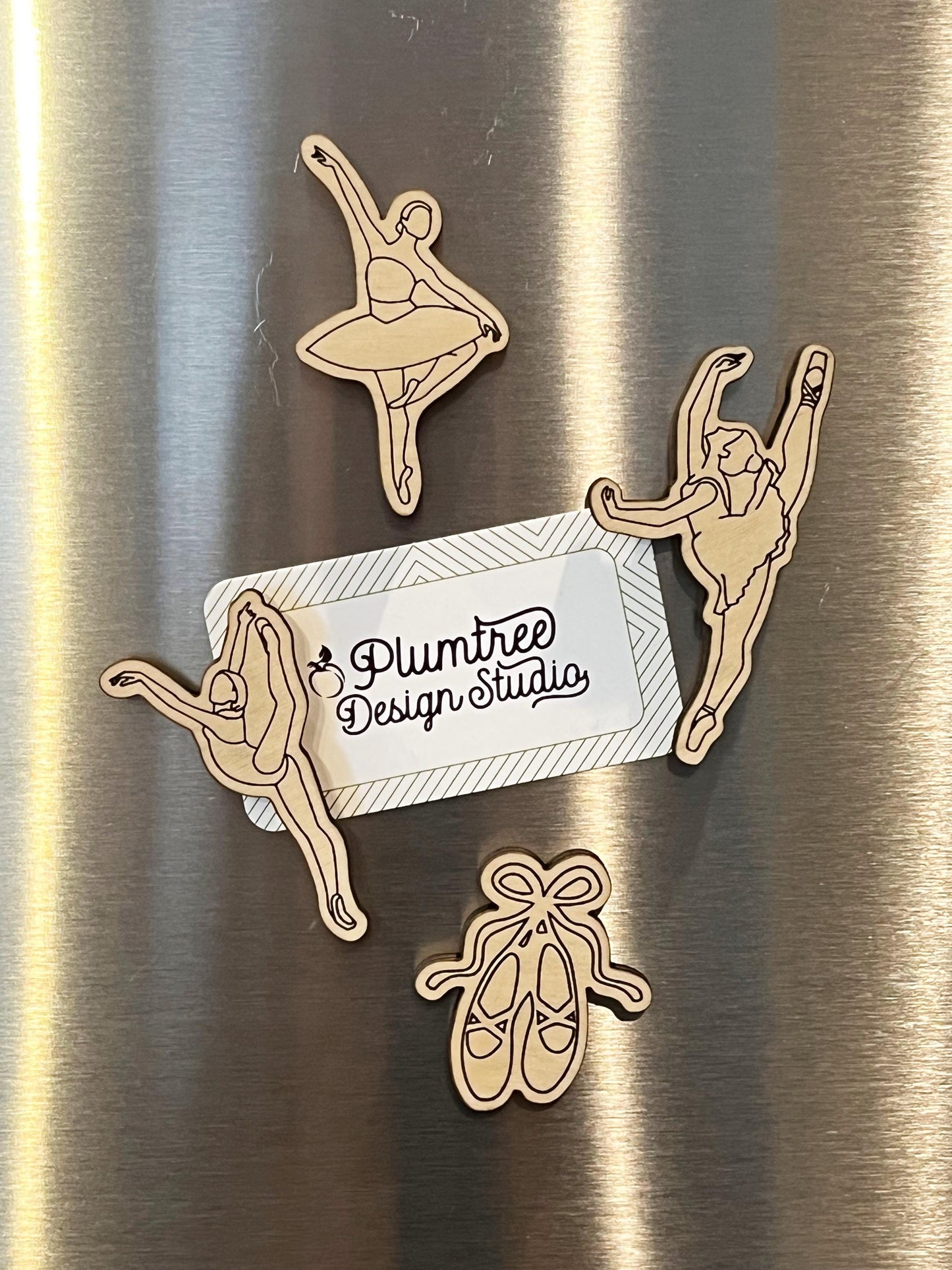 Wooden Ballet Magnet Set (4)
