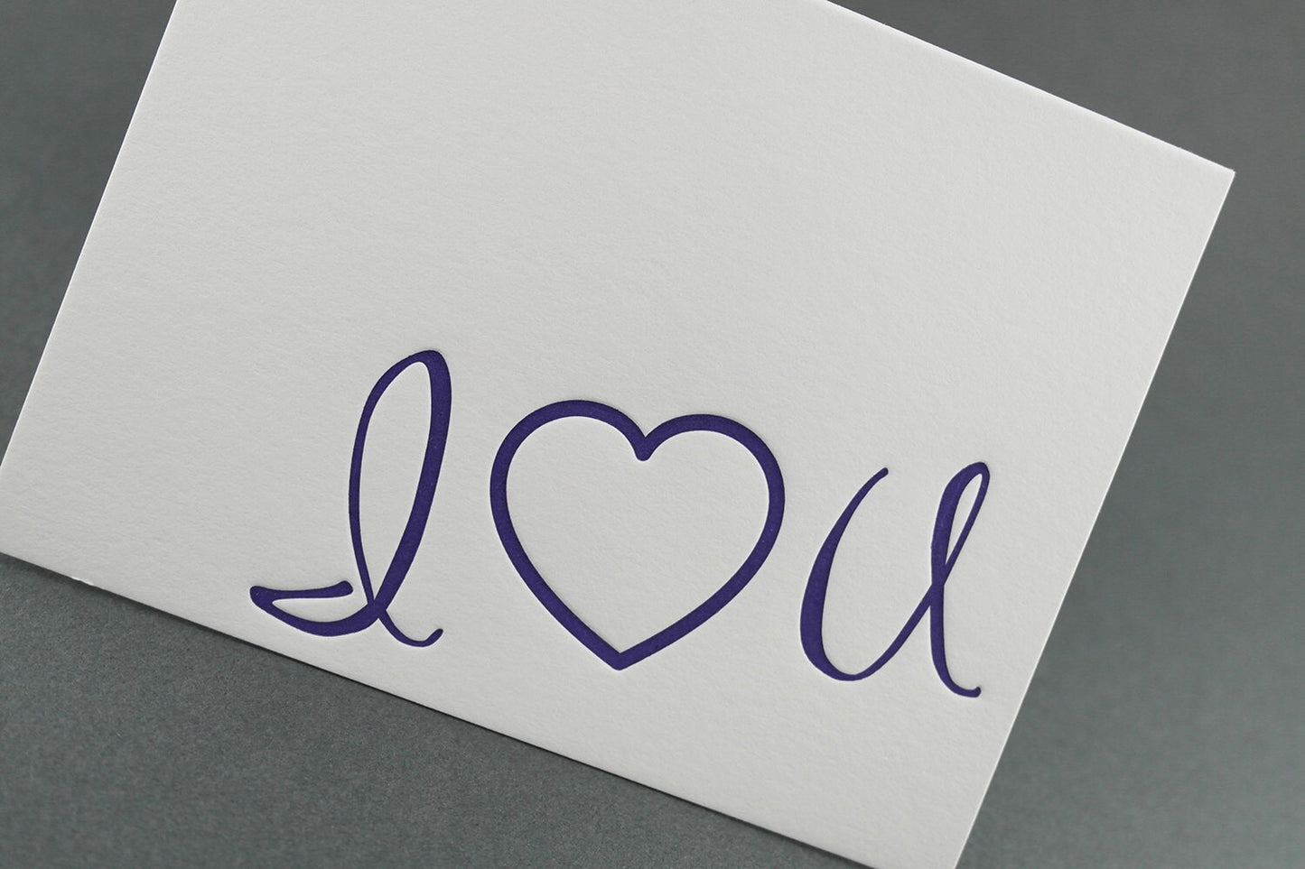 I Heart U - Letterpress Card