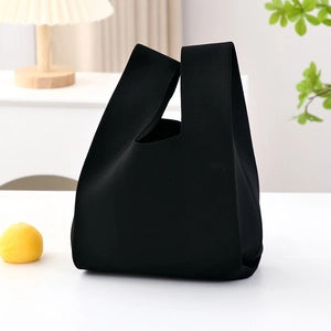 Wrist Knot Tote Bag - Black