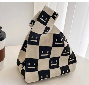 Wrist Knot Tote Bag - Faces