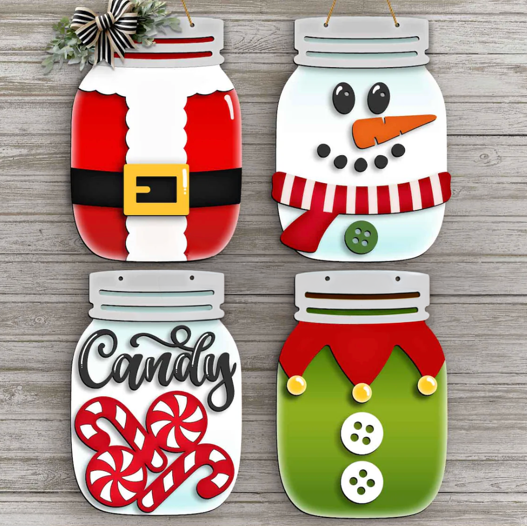 Paint Project Kit - Christmas Mason Jars