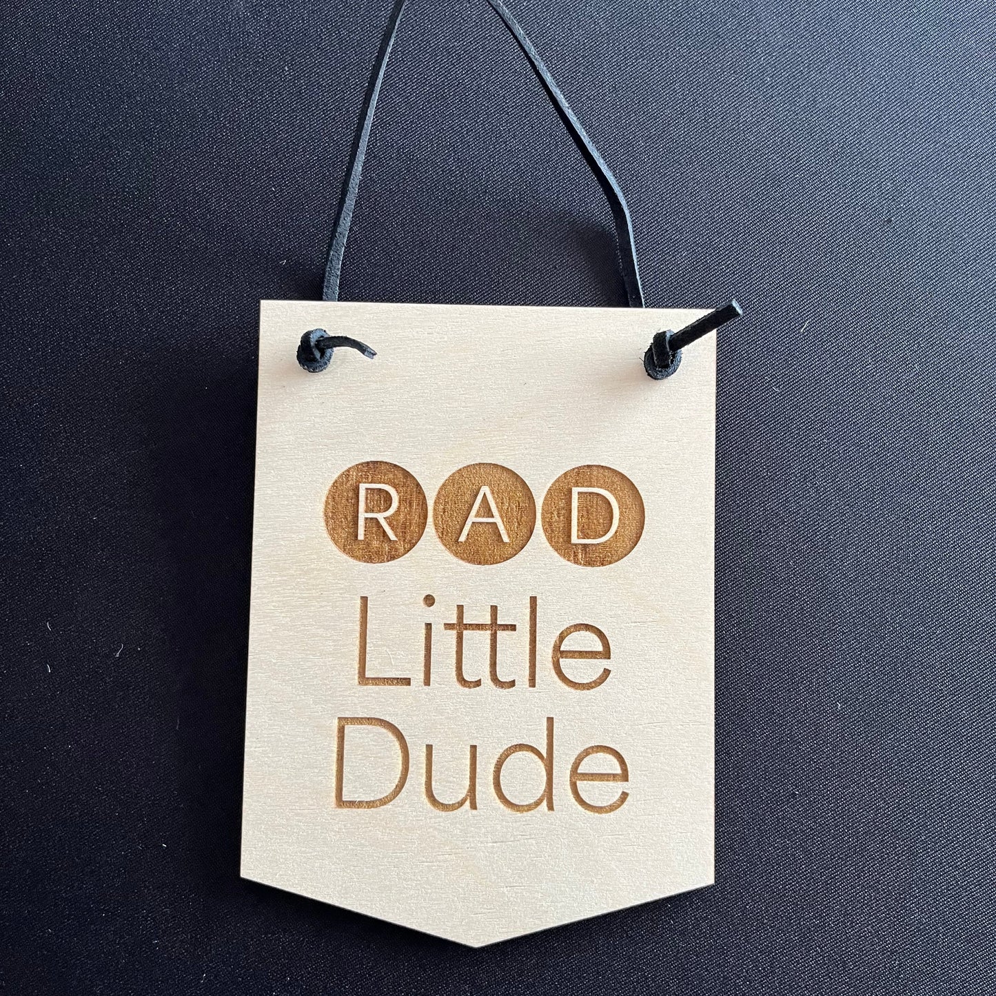 Hip Retro Kids Wood Banner Sign