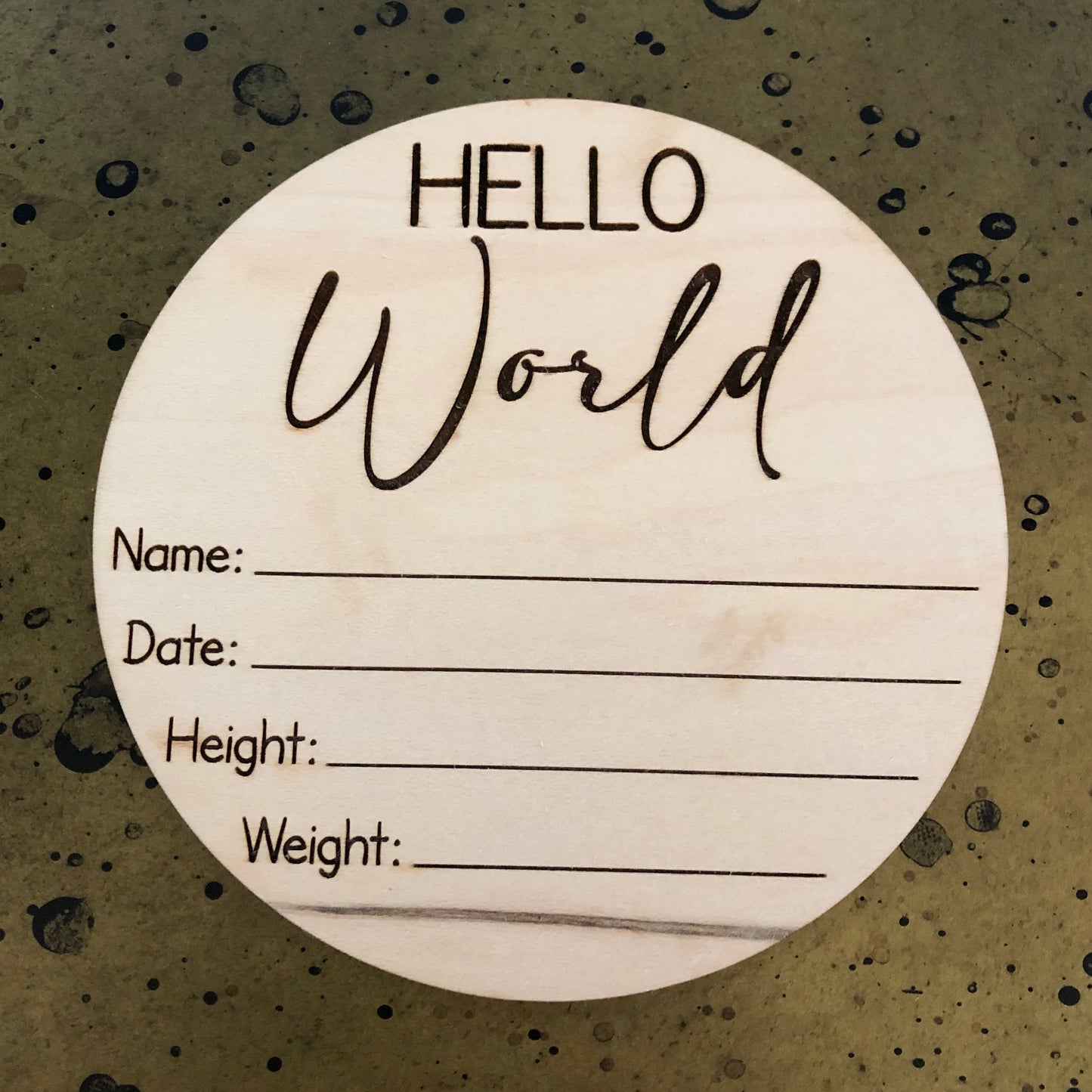 Hello World Keepsake