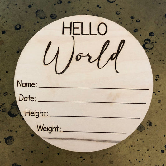 Hello World Keepsake