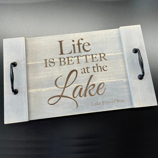 Lake House Tray with Handles