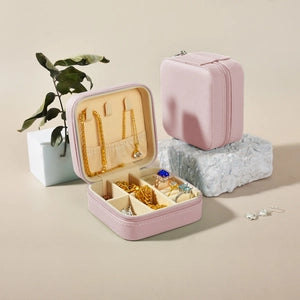 Travel Jewelry Case - Light Pink