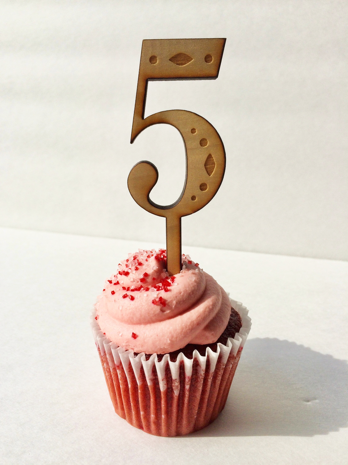 Wooden Number with inlay | Cake Topper