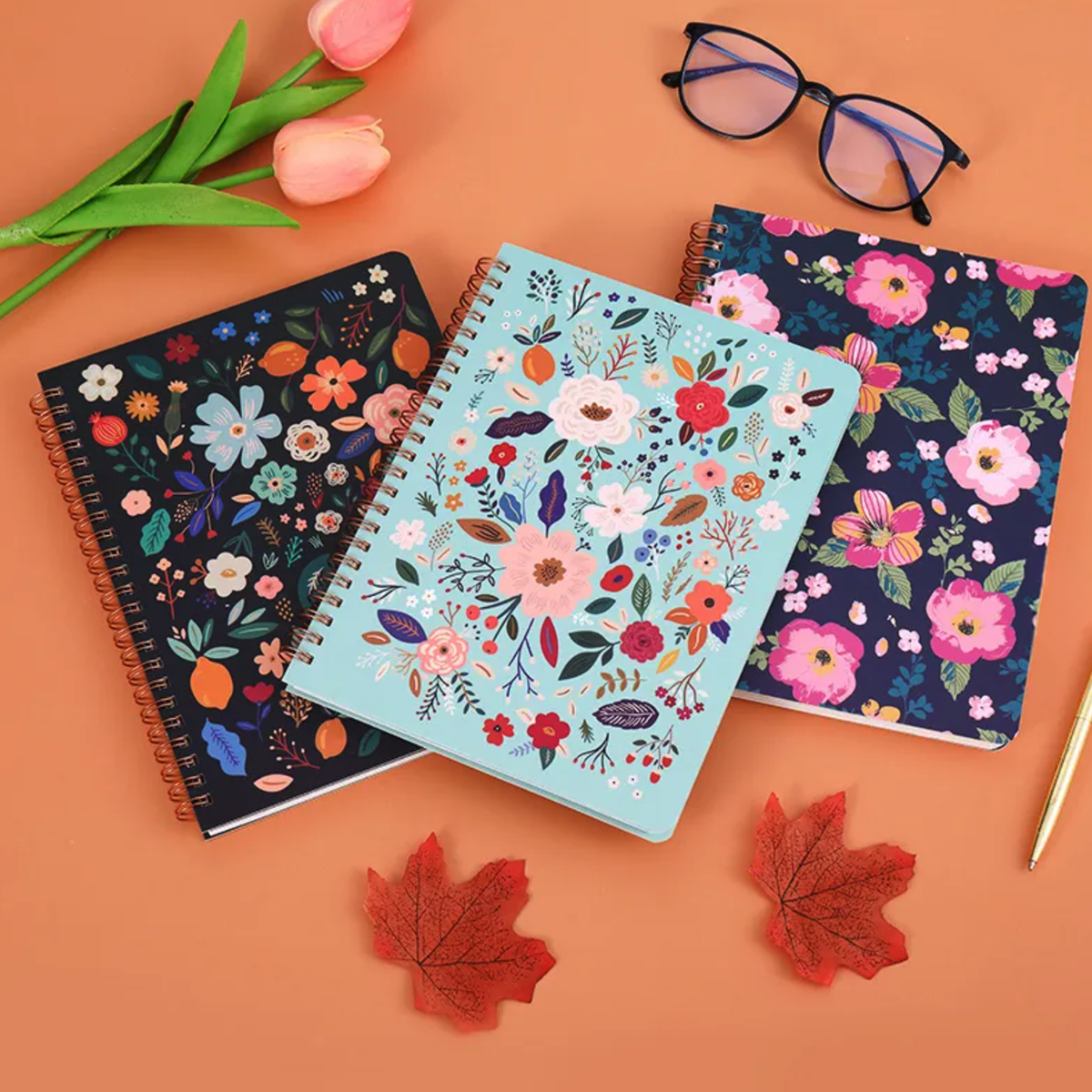 A5 Spiral Notebook - Floral Samples