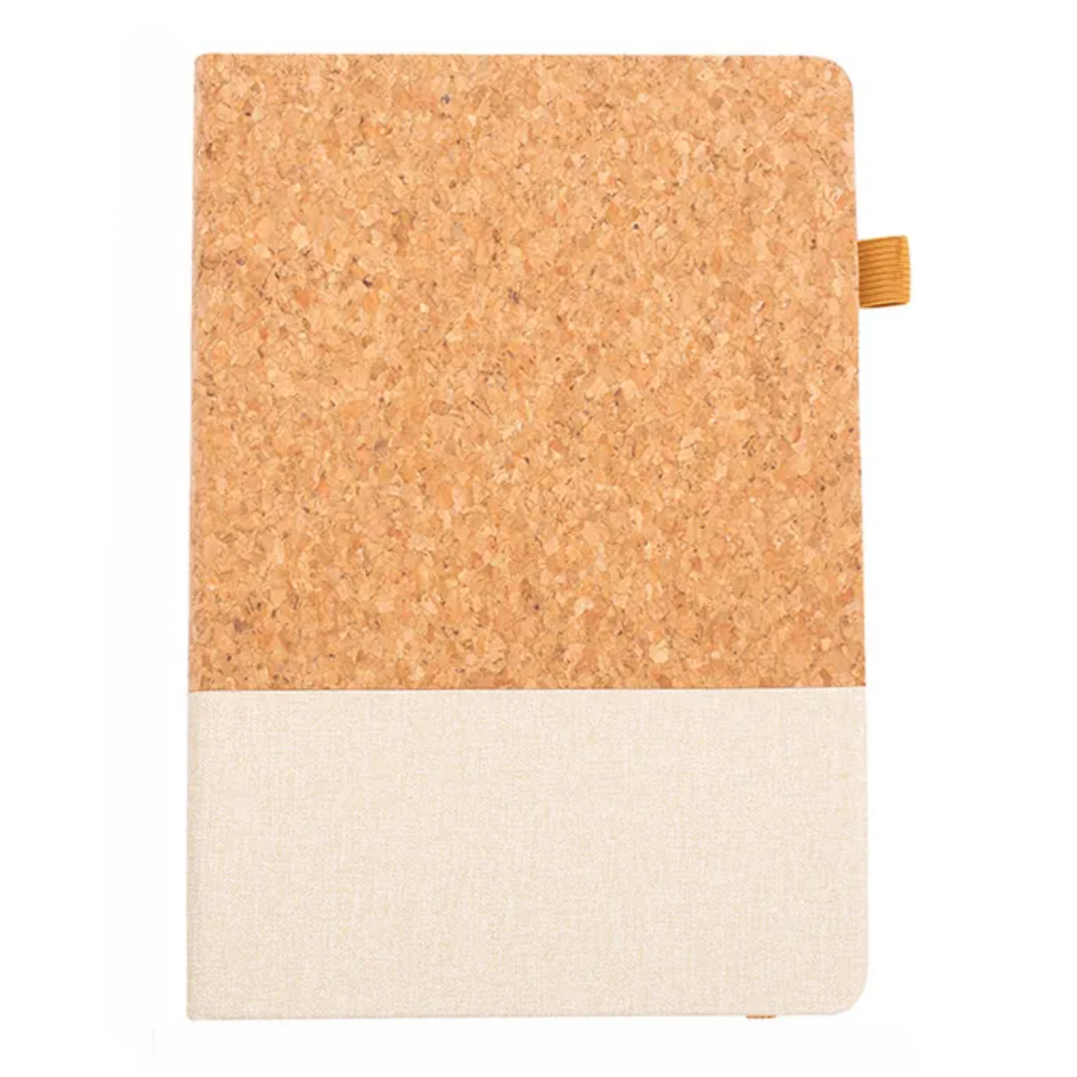 A5 Cork and Fabric Notebook - Linen