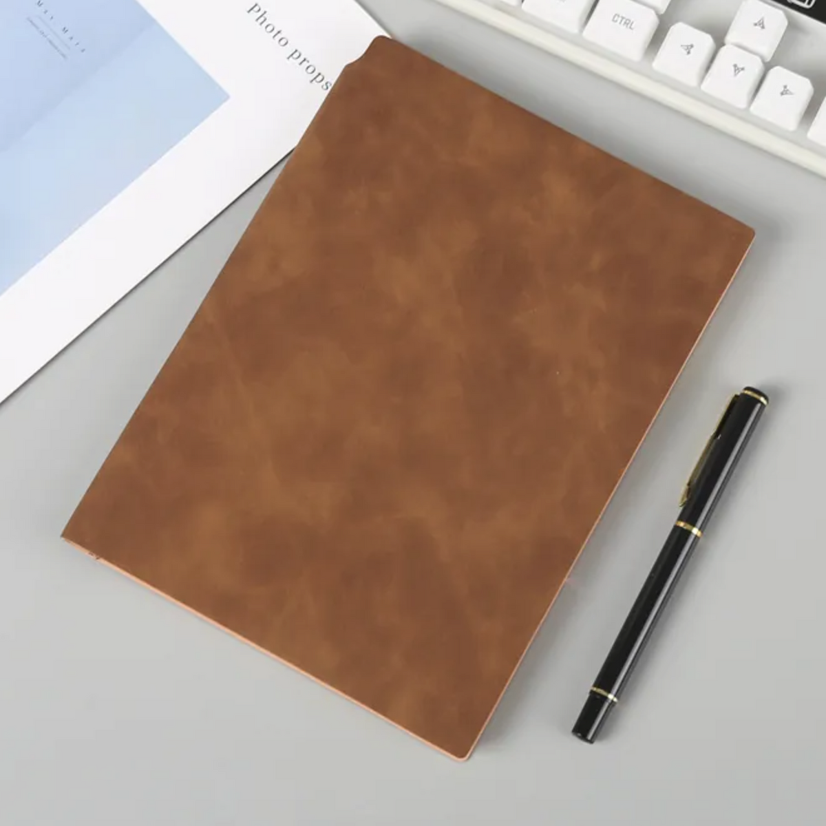 A5 Leather Notebook - Brown