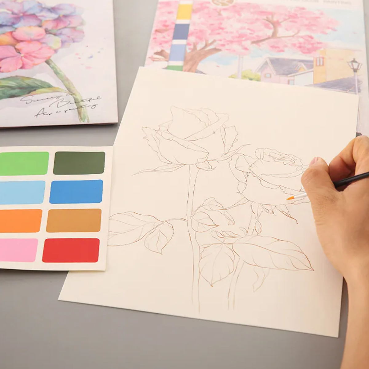 Watercolor Sheets - Close Up