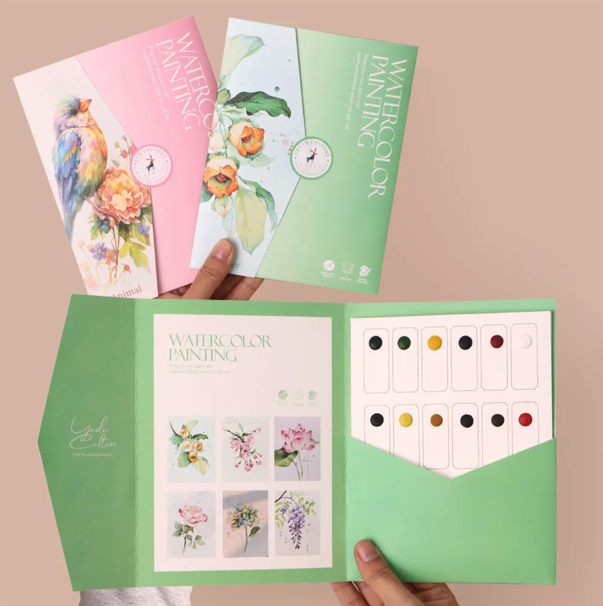DIY watercolor painting sheet - sample image
