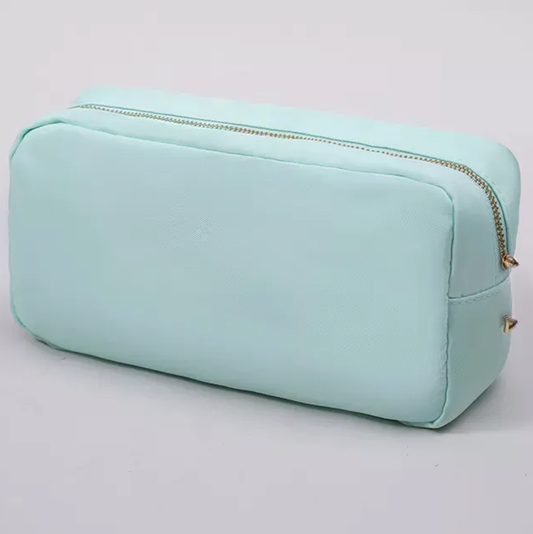 Cosmetic Bag Teal with Zipper