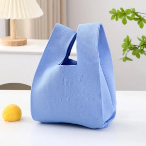 Wrist Knot Tote Bag - Sky Blue
