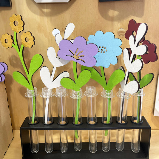 Laser Cut Wooden Flower Stem
