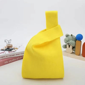 Wrist Knot Tote Bag - Yellow