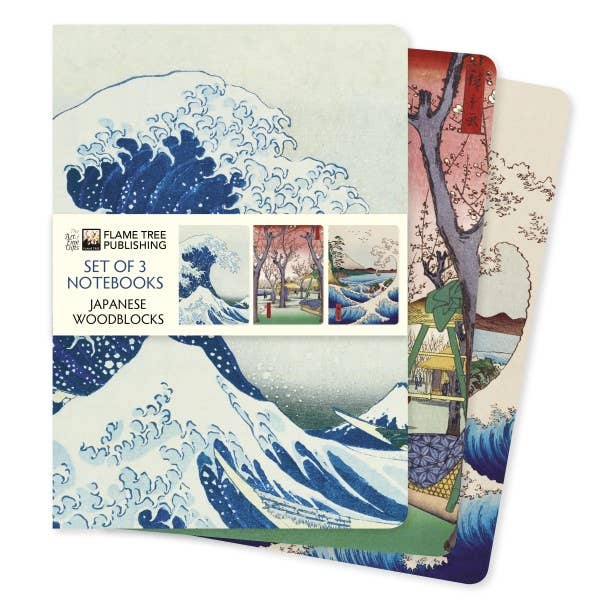 Japanese Woodblocks Set Of 3 Standard Notebooks