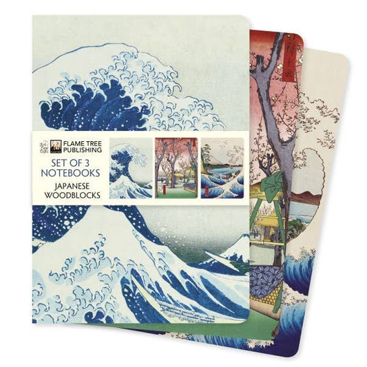 Japanese Woodblocks Set Of 3 Standard Notebooks
