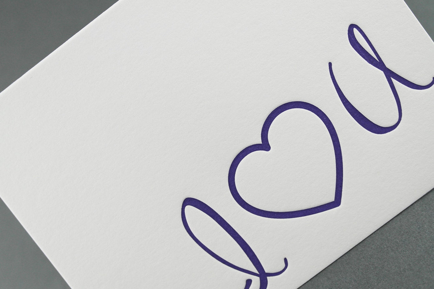 I Heart U - Letterpress Card