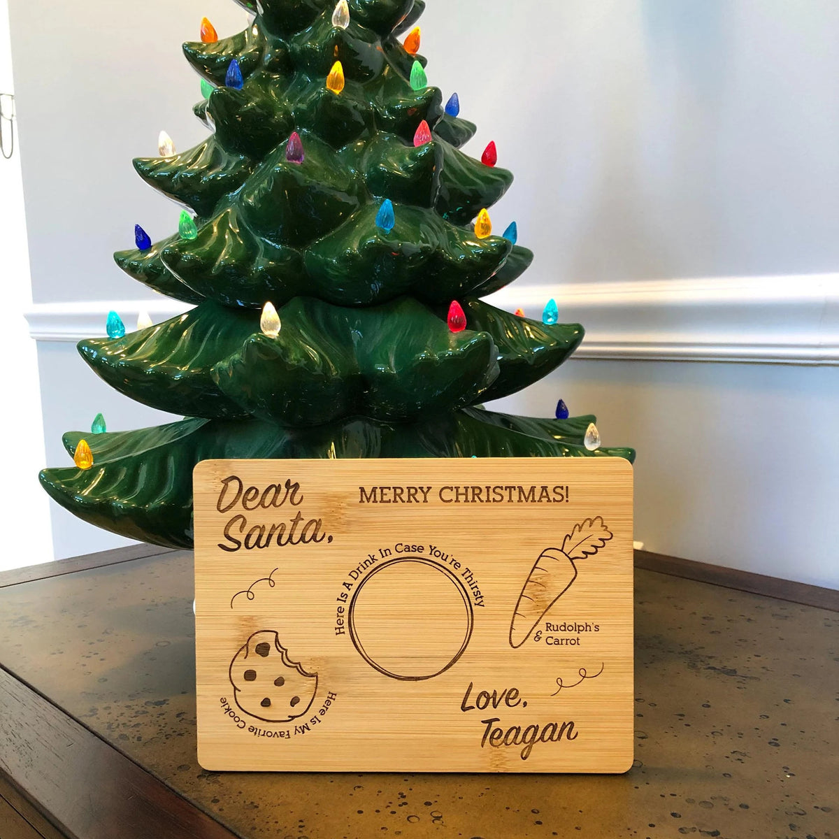 dear santa cutting board