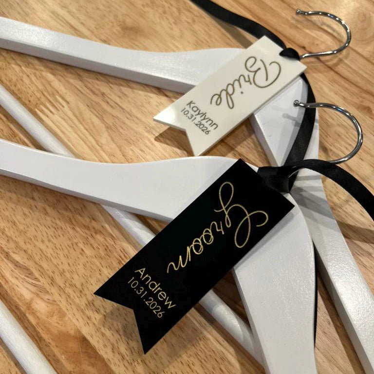 Personalized Acrylic Wedding Tags: Bridal Party Gifts
