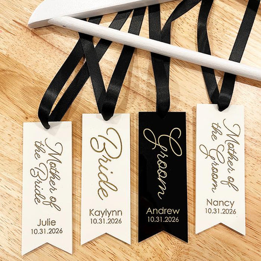 Personalized Acrylic Wedding Tags: Bridal Party Gifts